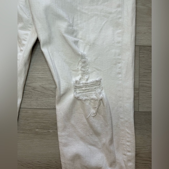 Joes Jeans Sz 29 Jeans White Noelle Slouch High Water Mid Rise Ankle Distressed - Picture 6 of 12